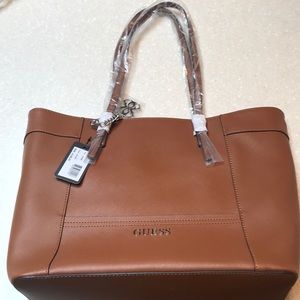 Guess New with tags cognac tote
